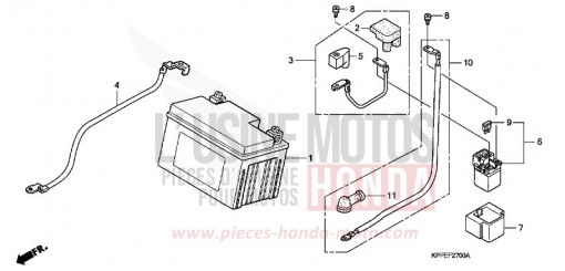 BATTERIE (CBR125R/RS/RW5/RW6/RW8) CBR125RW5 de 2005